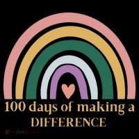 100 Days Of Making A Difference School Rainbow Backpack thumb 2