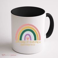 100 Days Of Making A Difference School Rainbow Coffee Mug thumb 1
