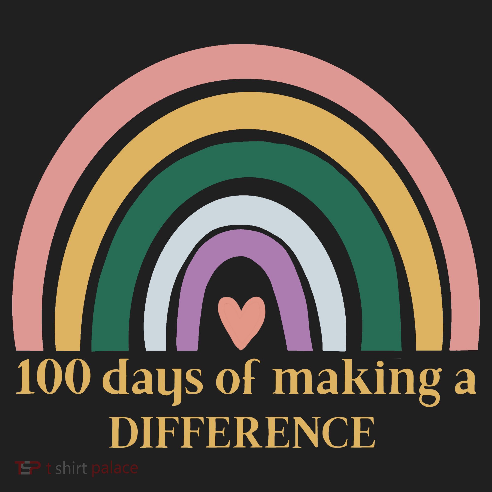 100 Days Of Making A Difference School Rainbow Tumbler