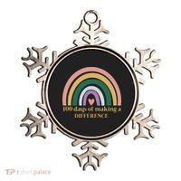 100 Days Of Making A Difference School Rainbow Ornament thumb 0
