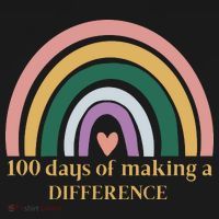 100 Days Of Making A Difference School Rainbow Ornament thumb 1