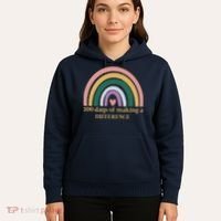100 Days Of Making A Difference School Rainbow Hoodie thumb 5