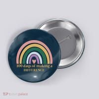 100 Days Of Making A Difference School Rainbow Button thumb 0