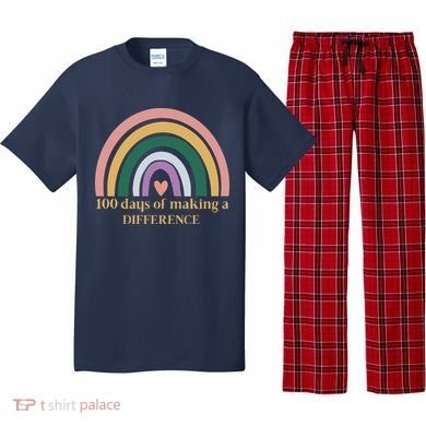 100 Days Of Making A Difference School Rainbow Pajama Set