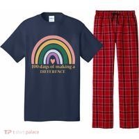 100 Days Of Making A Difference School Rainbow Pajama Set thumb 0