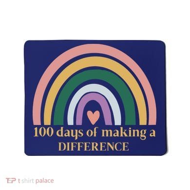 100 Days Of Making A Difference School Rainbow Mousepad