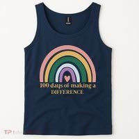 100 Days Of Making A Difference School Rainbow Tank Top thumb 2