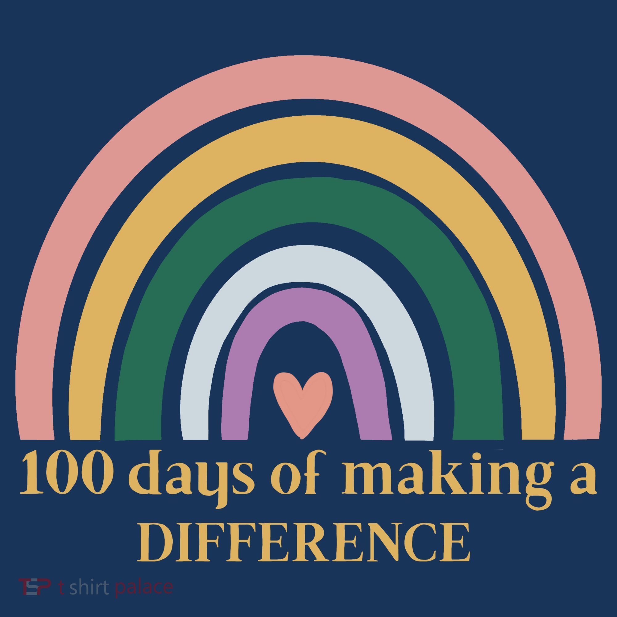 100 Days Of Making A Difference School Rainbow Visor