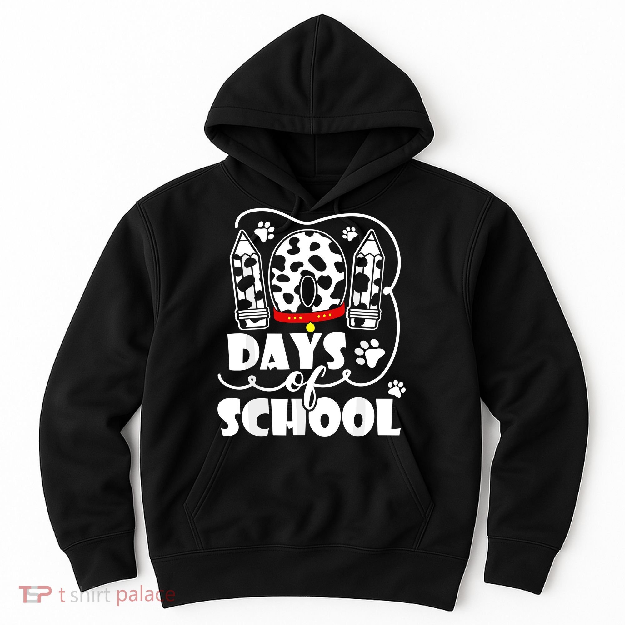 101 Days Of School Dalmatian Dog 100 Days Smarter Hoodie