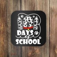 101 Days Of School Dalmatian Dog 100 Days Smarter Coaster thumb 0