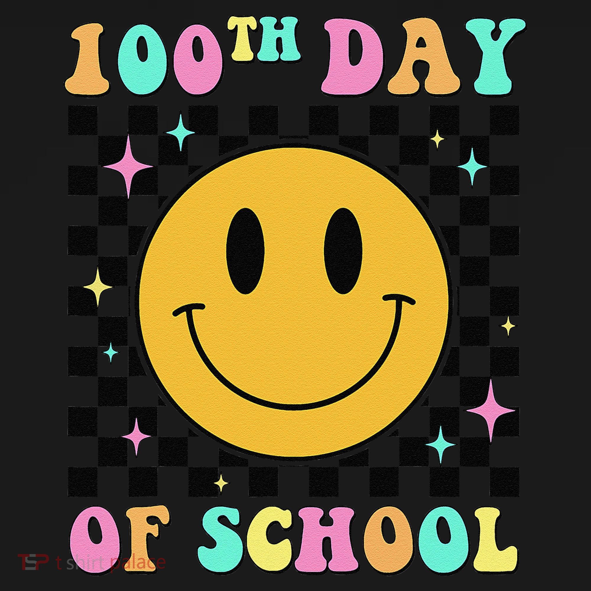 100th Day Of School Vibes Funny Smile Face 100 Days School Women's Hoodie