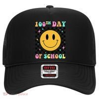 100th Day Of School Vibes Funny Smile Face 100 Days School Hat thumb 0
