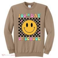 100th Day Of School Vibes Funny Smile Face 100 Days School Sweatshirt thumb 0