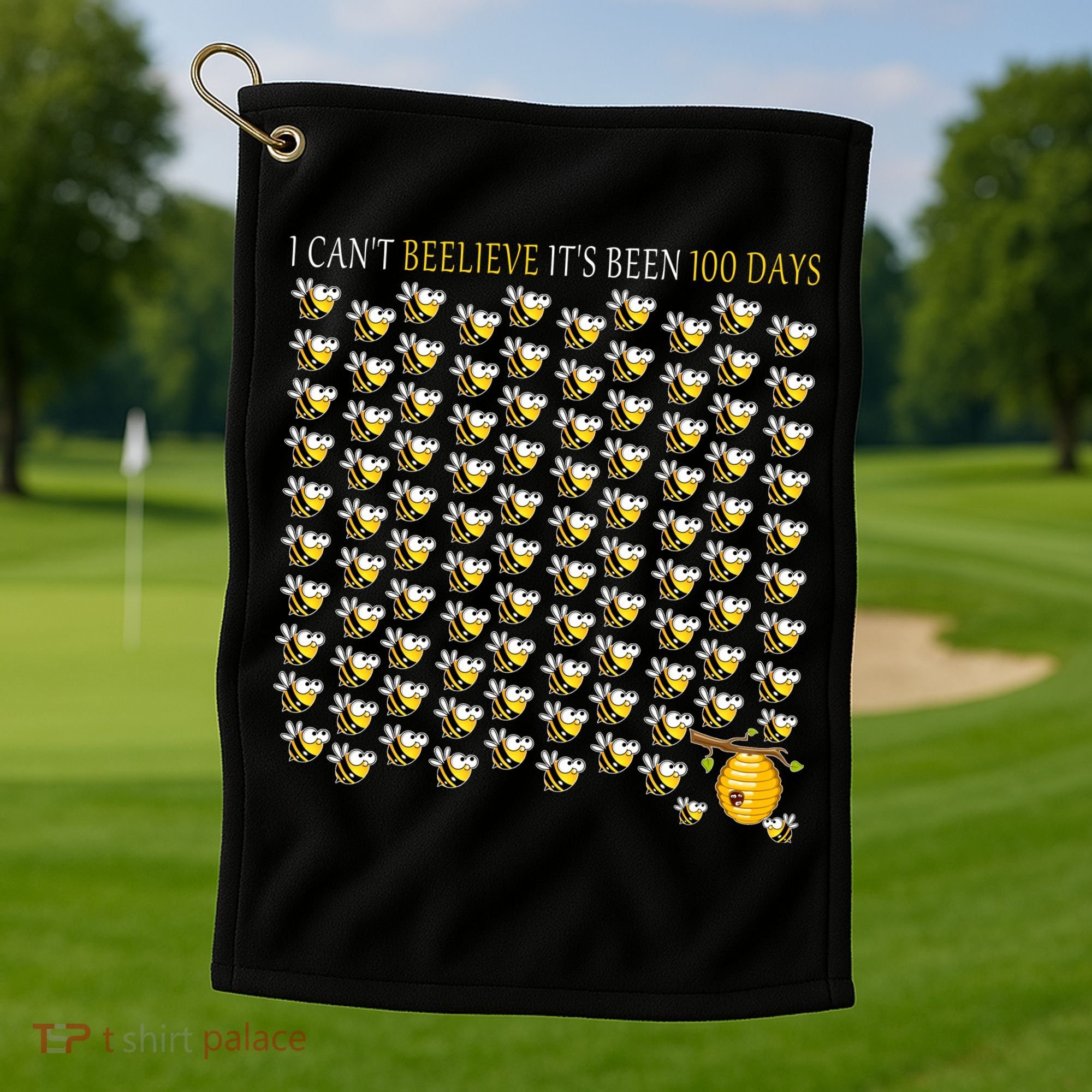 100 Days Of School Golf Towel