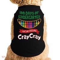 100 Days Of Kindergarten Got Me Feeling Cray Cray Doggie Tank thumb 0