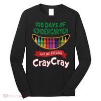 100 Days Of Kindergarten Got Me Feeling Cray Cray Long Sleeve Shirt thumb 0