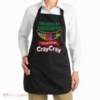 100 Days Of Kindergarten Got Me Feeling Cray Cray Apron thumb 2