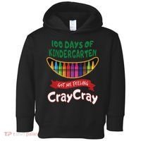 100 Days Of Kindergarten Got Me Feeling Cray Cray Toddler Hoodie thumb 0