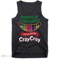 100 Days Of Kindergarten Got Me Feeling Cray Cray Tank Top thumb 0