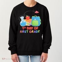 1st Day Of First Grade Cute Back To School Women's Sweatshirt thumb 0
