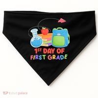 1st Day Of First Grade Cute Back To School USA-Made Doggie Bandana thumb 0