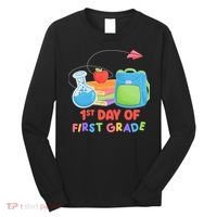 1st Day Of First Grade Cute Back To School Long Sleeve Shirt thumb 0