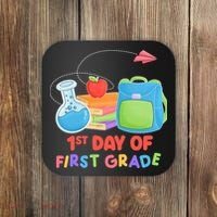 1st Day Of First Grade Cute Back To School Coaster thumb 0
