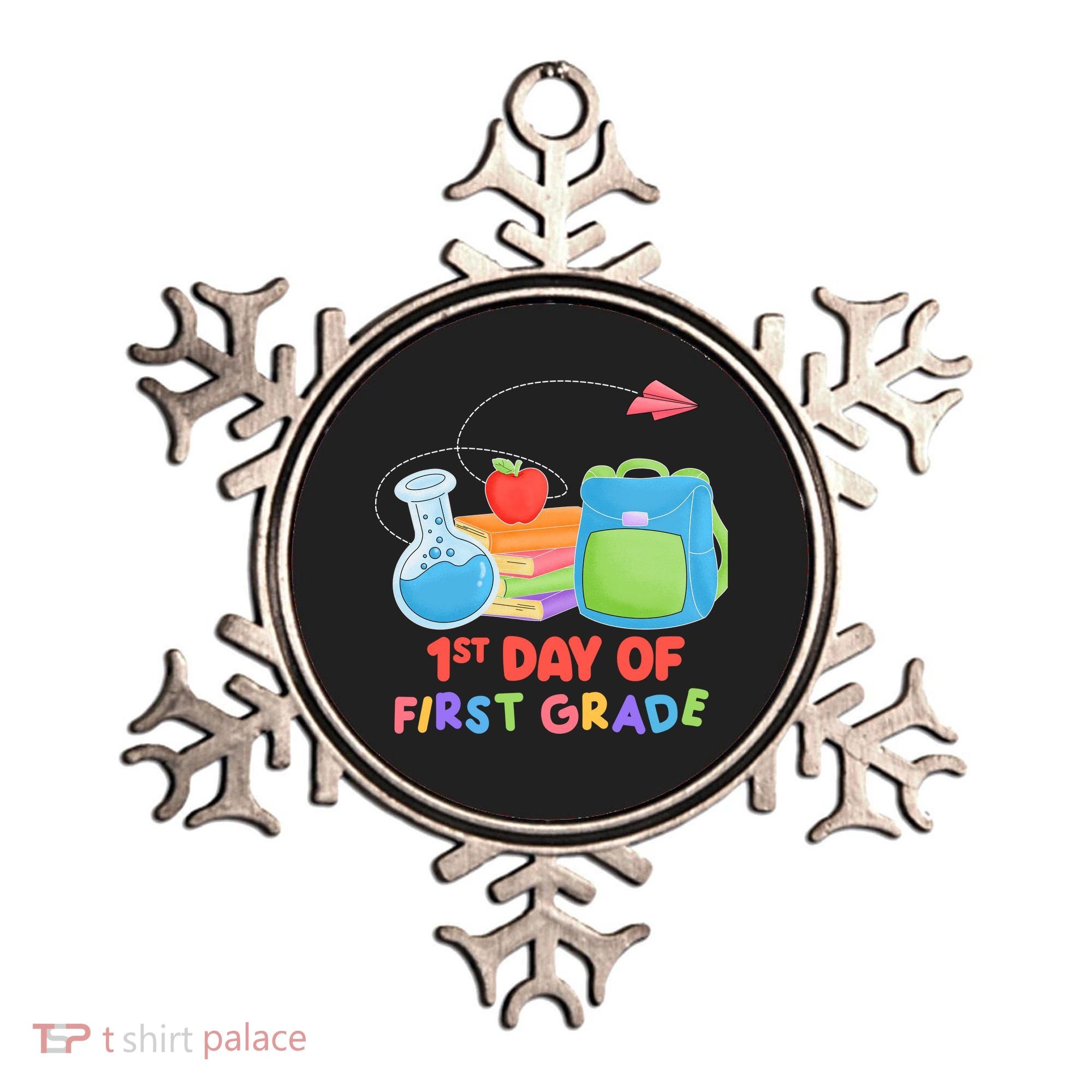 1st Day Of First Grade Cute Back To School Ornament