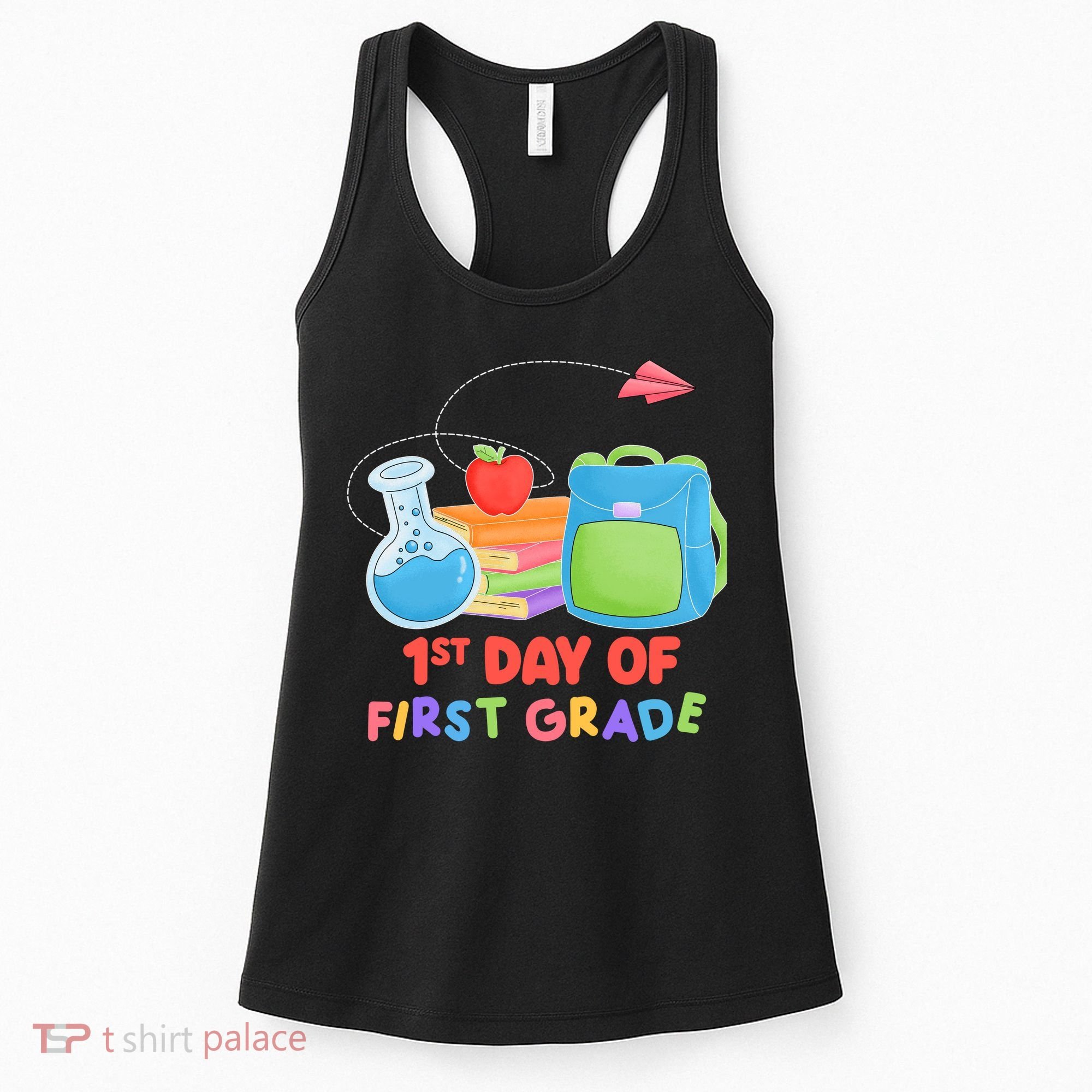 1st Day Of First Grade Cute Back To School Women's Tank Top