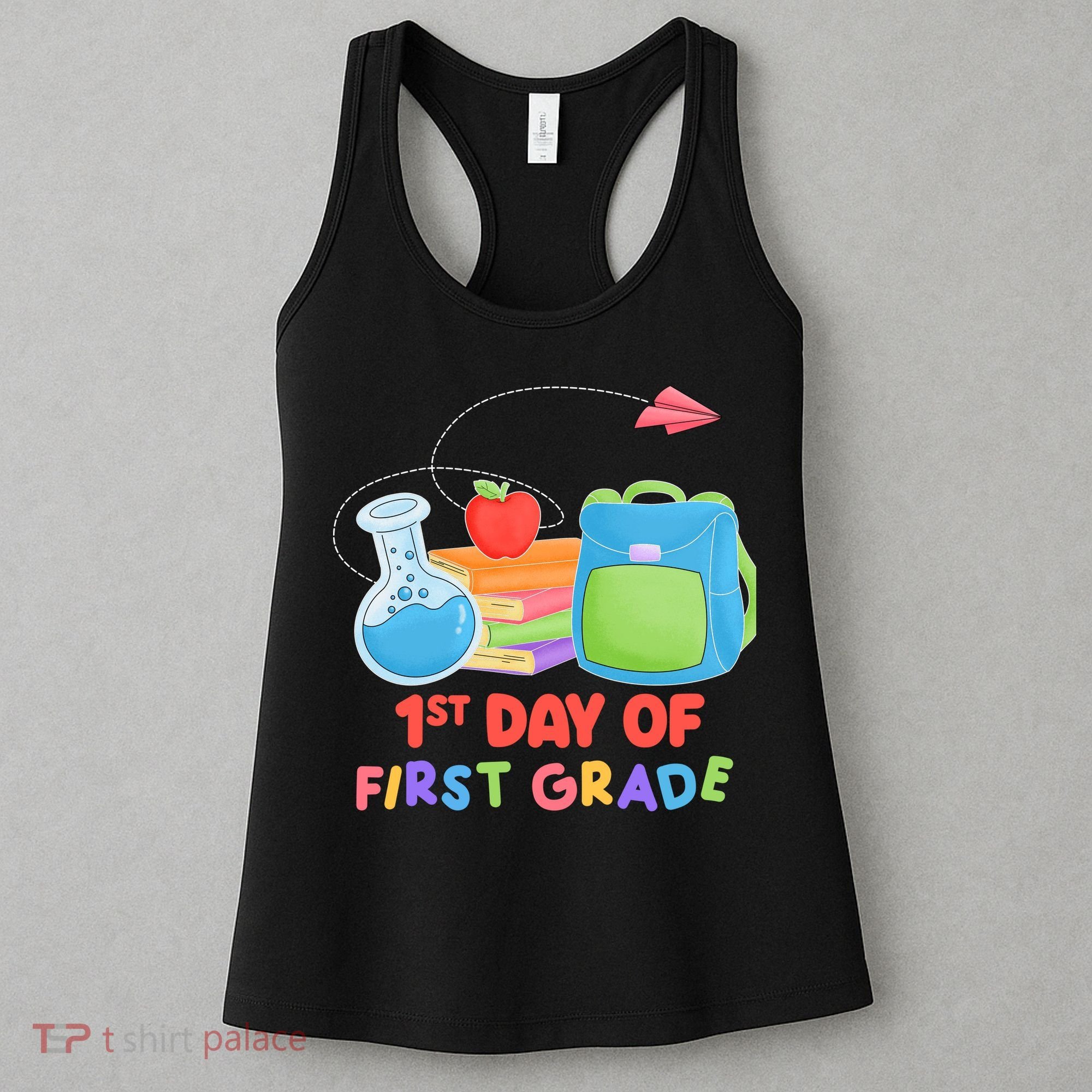 1st Day Of First Grade Cute Back To School Women's Tank Top