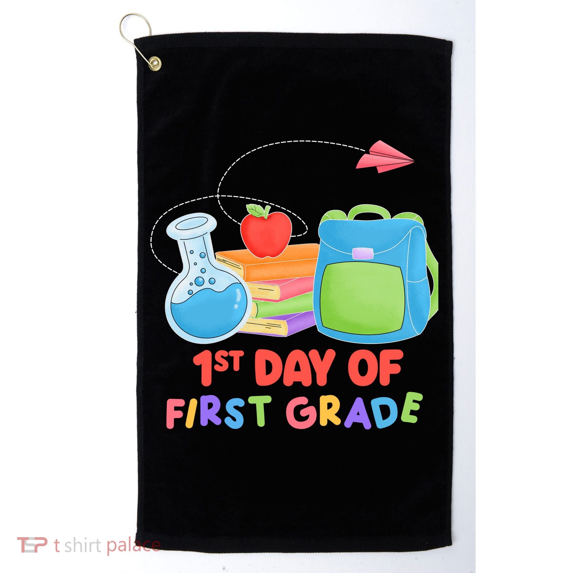1st Day Of First Grade Cute Back To School Golf Towel