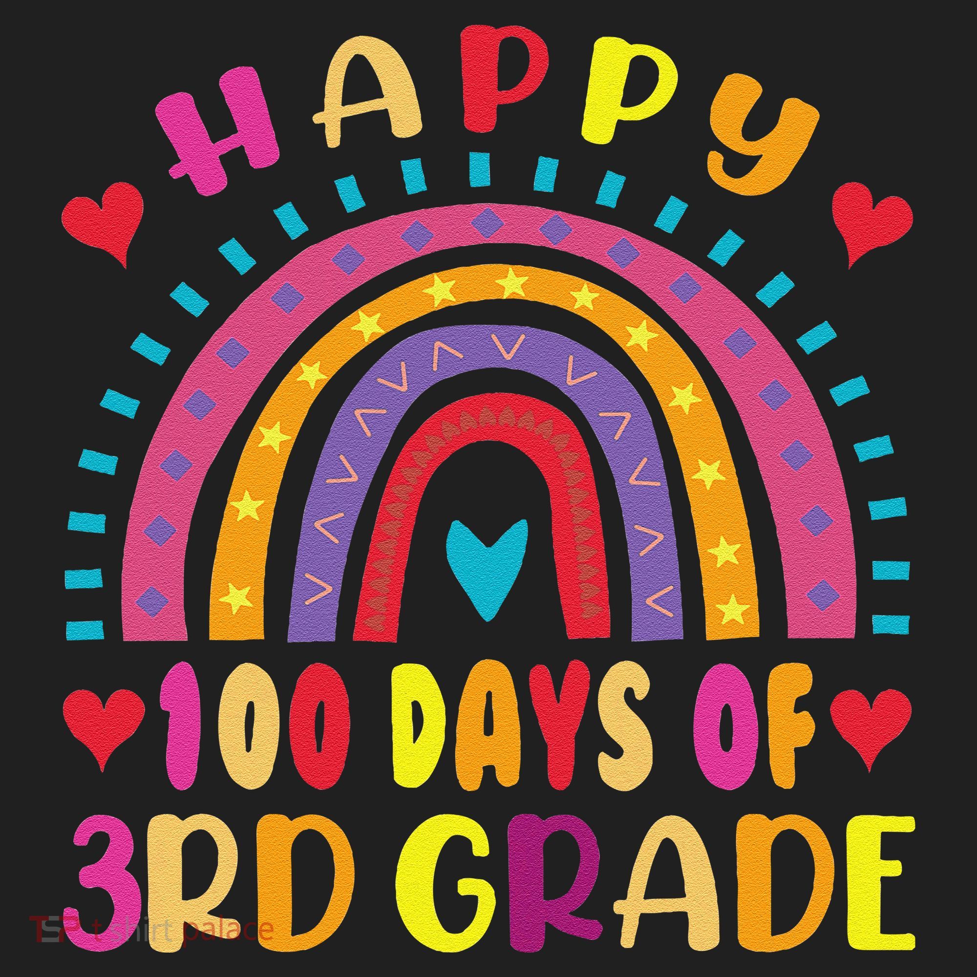 100 Day Of Third 3rd Grade Rainbow 100th Teacher Beanie