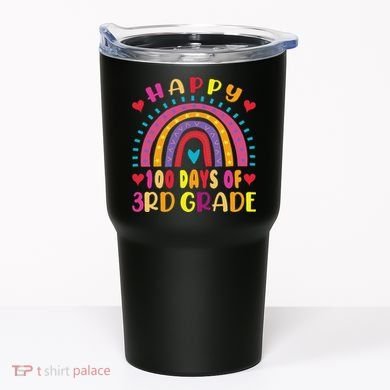 100 Day Of Third 3rd Grade Rainbow 100th Teacher Tumbler