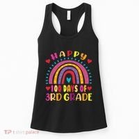 100 Day Of Third 3rd Grade Rainbow 100th Teacher Women's Tank Top thumb 0