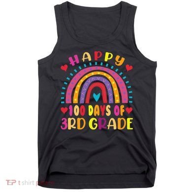 100 Day Of Third 3rd Grade Rainbow 100th Teacher Tank Top