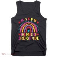 100 Day Of Third 3rd Grade Rainbow 100th Teacher Tank Top thumb 0