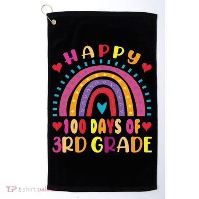 100 Day Of Third 3rd Grade Rainbow 100th Teacher Golf Towel