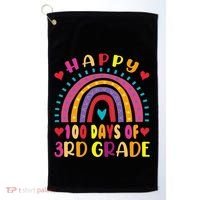 100 Day Of Third 3rd Grade Rainbow 100th Teacher Golf Towel thumb 0