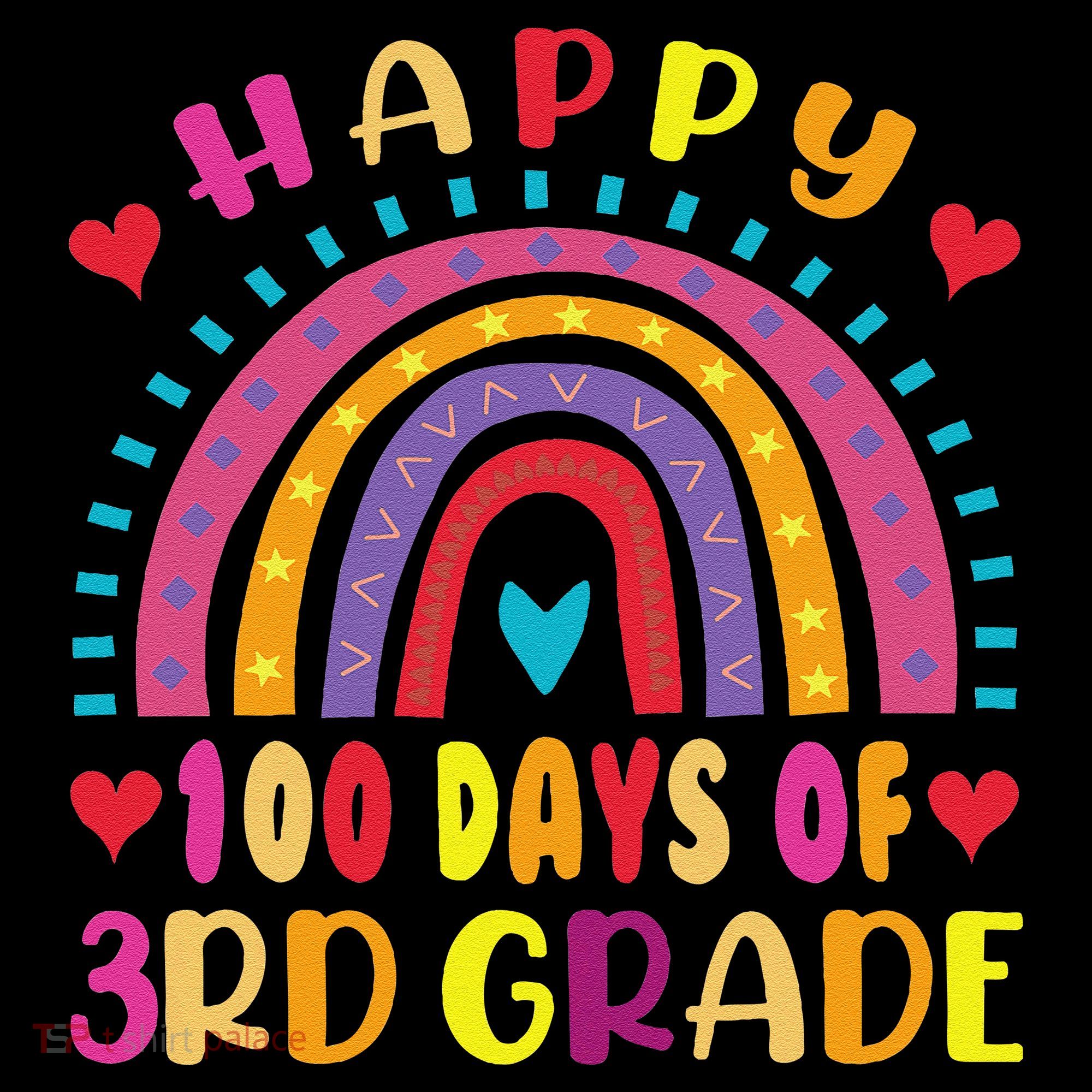 100 Day Of Third 3rd Grade Rainbow 100th Teacher Visor