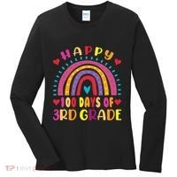 100 Day Of Third 3rd Grade Rainbow 100th Teacher Women's Long Sleeve Shirt thumb 0