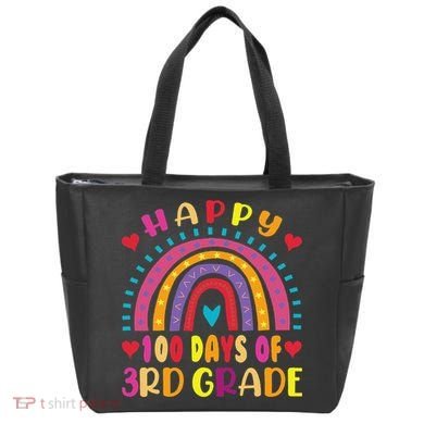 100 Day Of Third 3rd Grade Rainbow 100th Teacher Tote Bag