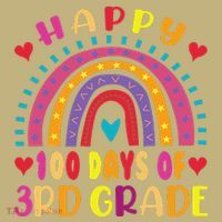 100 Day Of Third 3rd Grade Rainbow 100th Teacher Hoodie thumb 7