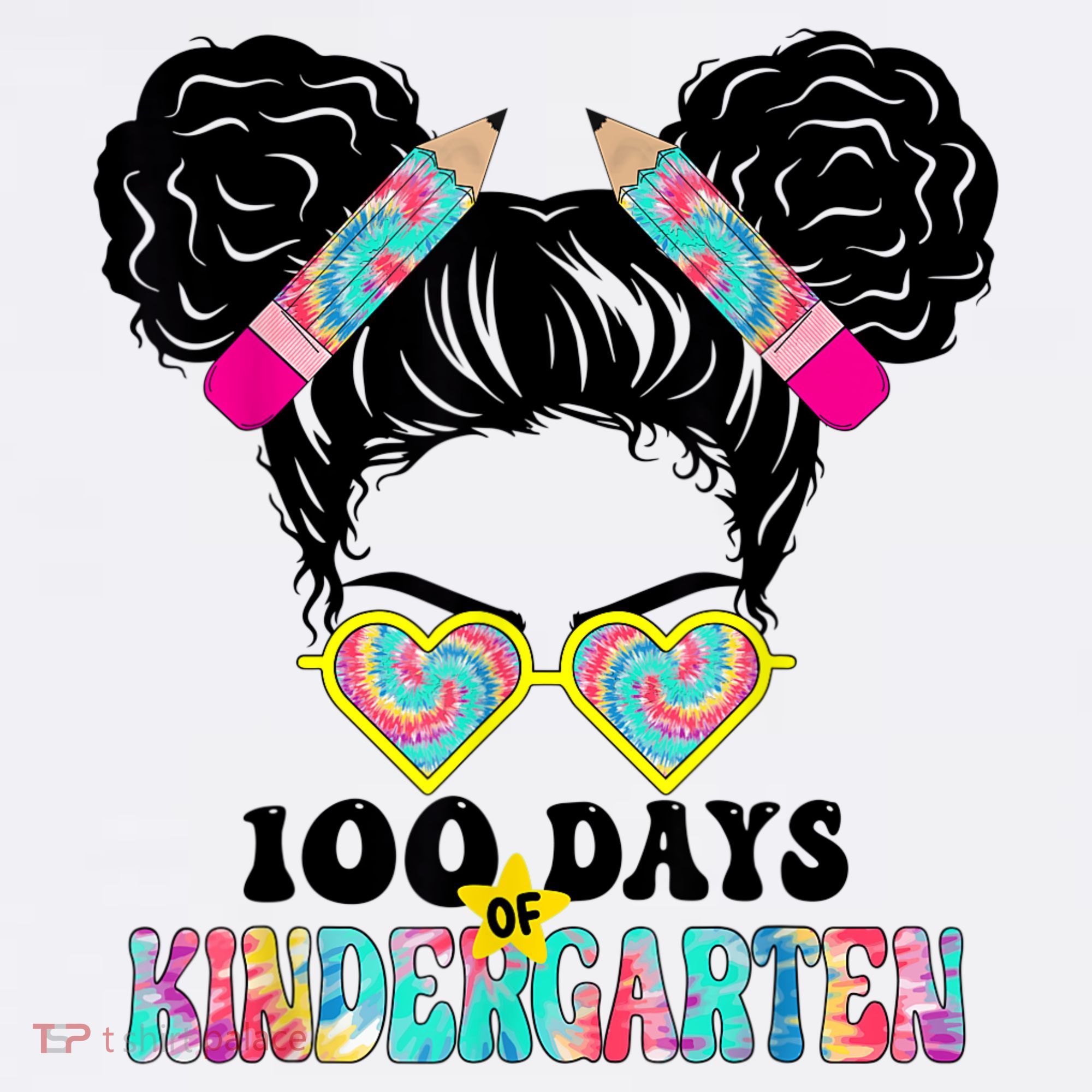 100 Days Of Kindergarten Girls Messy 100th Day Of School Women's Tank Top