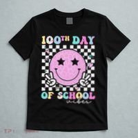 100th Day Of School Vibes Cute Groovy 100 Days Of School T-Shirt thumb 5