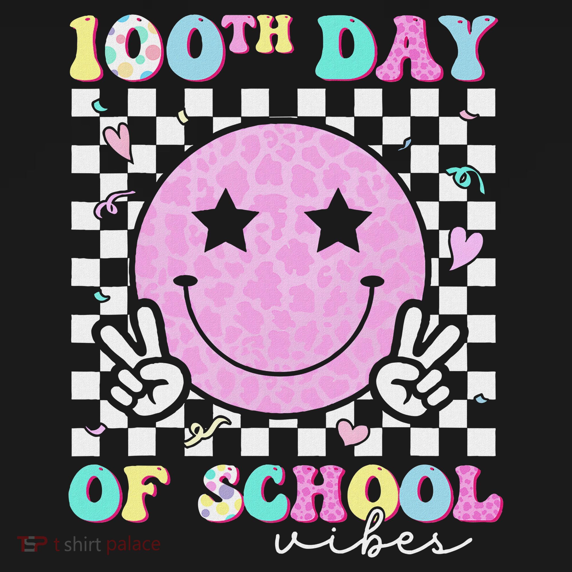 100th Day Of School Vibes Cute Groovy 100 Days Of School Women's Hoodie