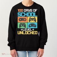 100 Days Of School Level Unlocked Video Game Fan Women's Sweatshirt thumb 0