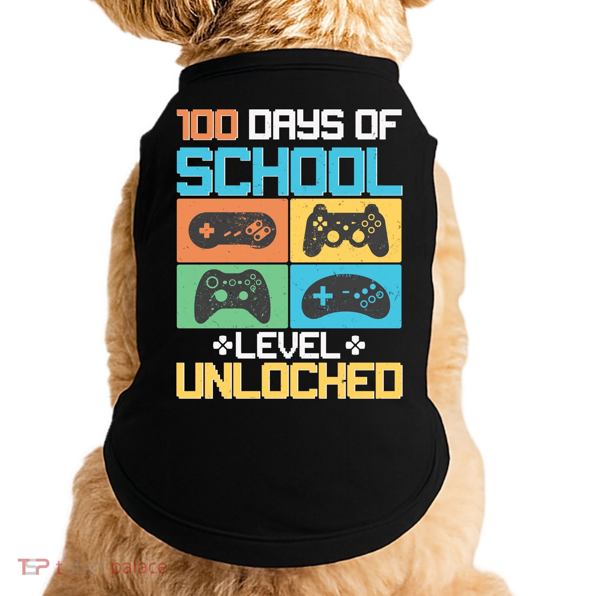 100 Days Of School Level Unlocked Video Game Fan Doggie Tank