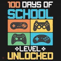 100 Days Of School Level Unlocked Video Game Fan USA-Made Doggie Bandana thumb 2