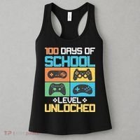 100 Days Of School Level Unlocked Video Game Fan Women's Tank Top thumb 3