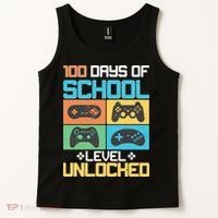100 Days Of School Level Unlocked Video Game Fan Tank Top thumb 2